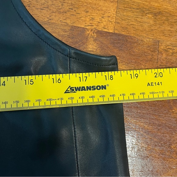 Athleta + Derek Lam 10C leather front black tank top size medium - Picture 3 of 6